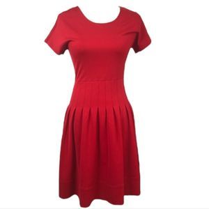 PINK TARTAN Red A-line Fitted Casual Dress Size XS